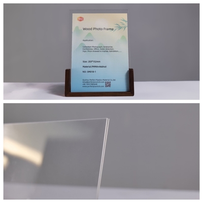 شراء إطار صورة أكريليك من الزجاج المخصص مع قاعدة خشبية online manufacture