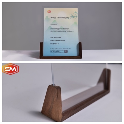 شراء إطار صورة أكريليك عالي الوضوح مع قاعدة خشب الجوز online manufacture