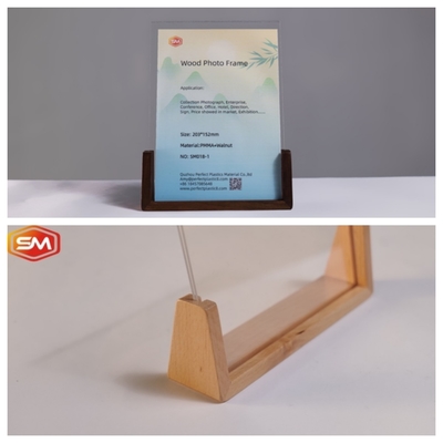 شراء إطار صورة أكريليك واضح مع قاعدة خشبية online manufacture