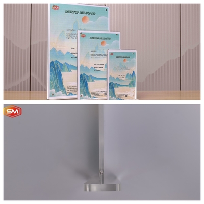 شراء شكل T حامل لافتة أكريليك 8.5 * 11 عرض الوقوف الجانبي مزدوج online manufacture