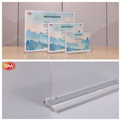شراء التصميم الرأسي 10x15cm شكل T حامل علامة أكريليك online manufacture