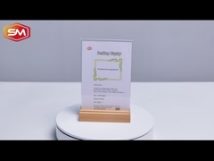 T شكل حامل علامة أكريليك مع اثنين من الخروقات