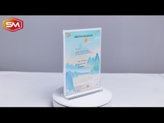 شكل T حلقة الزاوية حامل علامة أكريليك المغناطيسية