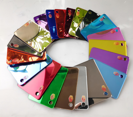 العاكسة العالية غير اللاصقة الذهبية الفضة المرآة الصفحة الأكريليك المقاومة للخدش