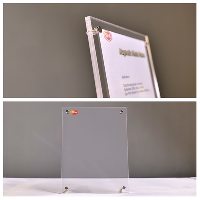 الوقوف الذاتي الحر 4x6 الإطار الفوتوغرافي الأكريليك موقف لتزيين مكتب العمل