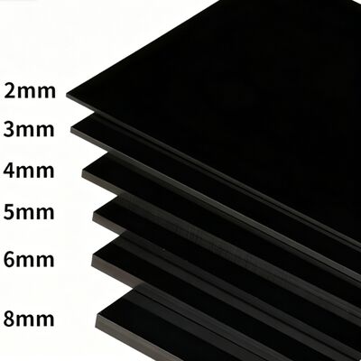 2-8mm Black Frosted Acrylic Sheet Custom Size